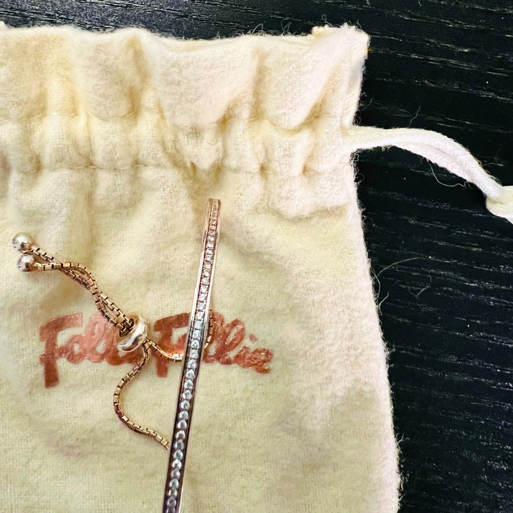 Folli follie rhinestone bracelet adjustable size